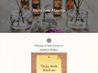 stickynotemantras.com snapshot