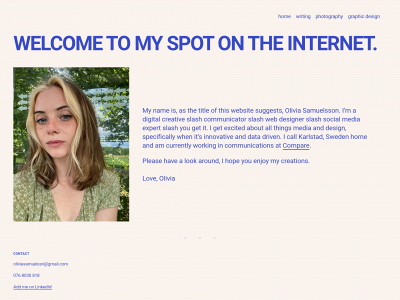 oliviasamuelsson.se snapshot