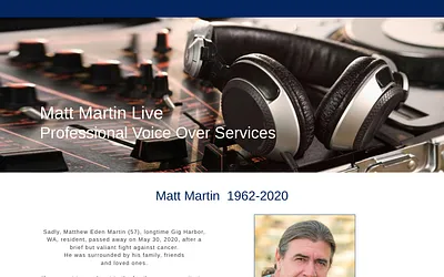 mattmartinlive.com snapshot