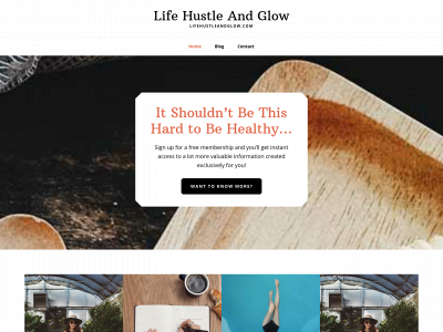 lifehustleandglow.com snapshot