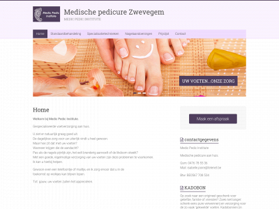 pedicurezwevegem.be snapshot