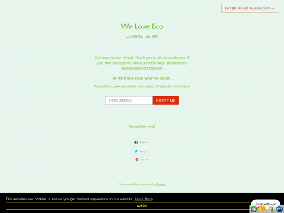 weloveeco.co.uk snapshot