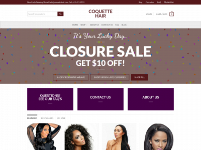 coquettehair.com snapshot