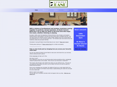 stneotsconcertband.com snapshot