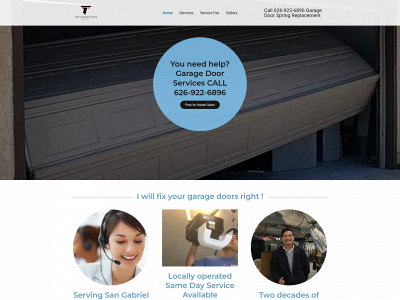 www.topgaragedoor.com snapshot