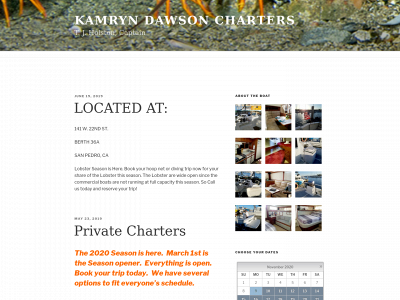 kamryndawsoncharters.com snapshot