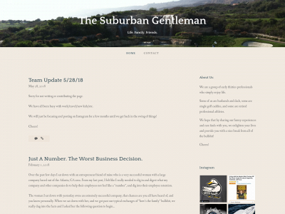 thesuburbangentleman.com snapshot