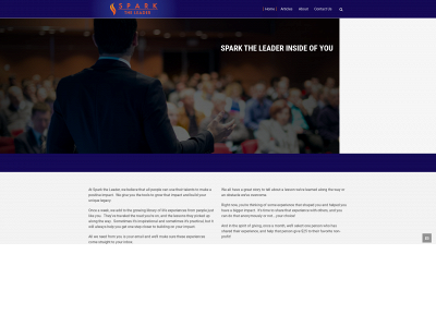 sparktheleader.com snapshot