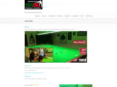 southwestsnookercoaching.co.uk snapshot