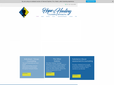 hopeandhealingva.org snapshot
