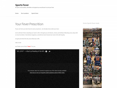 thesportsfeversite.com snapshot
