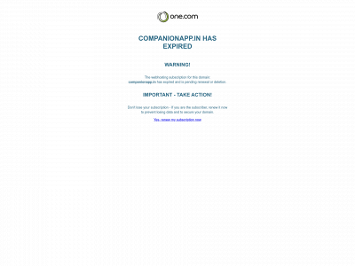 companionapp.in snapshot