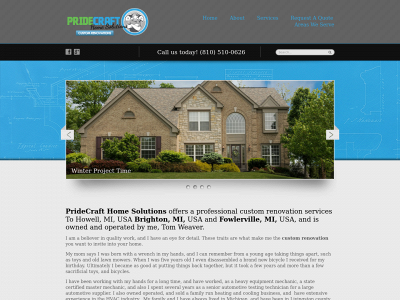 pridecrafthomesolutions.com snapshot