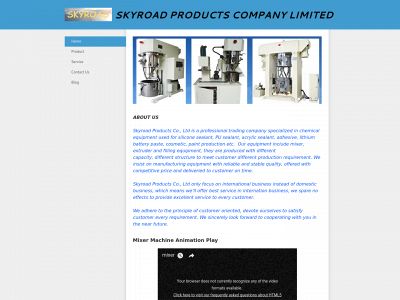 skyroad-products.com snapshot