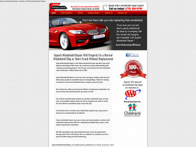 superbwindshieldrepair.com snapshot