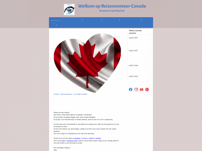 reizenenmeer-canada.com snapshot