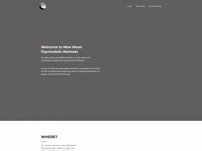 newmoonretreats.org snapshot