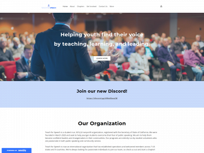 www.teachforspeech.org snapshot