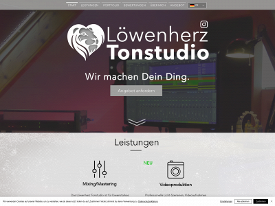 loewenherz-tonstudio.de snapshot