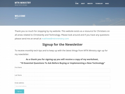 mtnministry.com snapshot