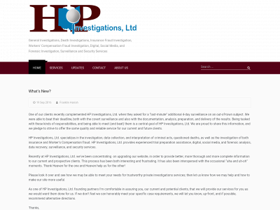 hpinvestigationsltd.com snapshot