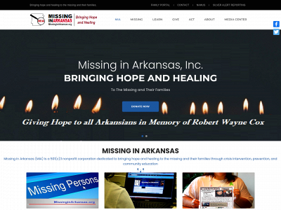 missinginarkansas.org snapshot