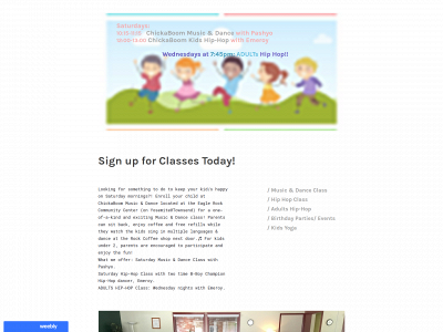 www.chickaboommusicdance.com snapshot