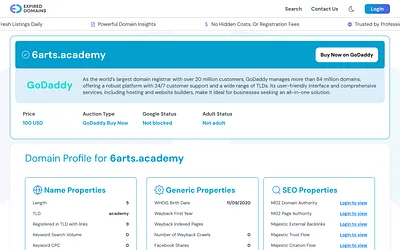 6arts.academy snapshot