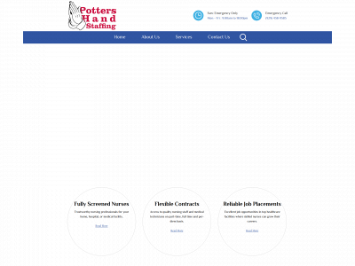 pottershandstaffing.com snapshot