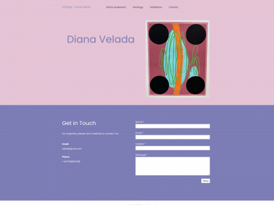 dianaveladapaintings.com snapshot