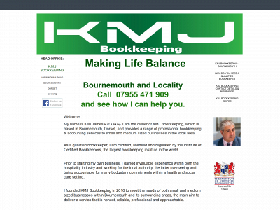 kmj-bookkeeping.co.uk snapshot