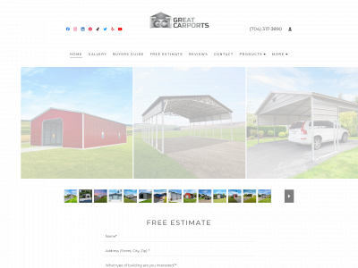 www.greatcarports.com snapshot