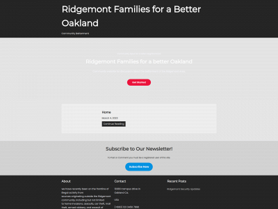 ridgemontfamiliesforabetteroakland.org snapshot
