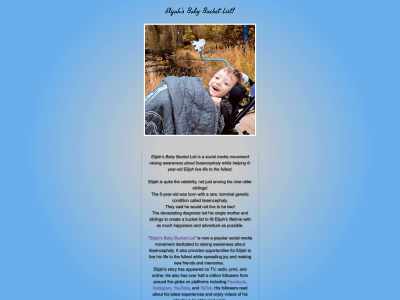 elijahsbabybucketlist.com snapshot