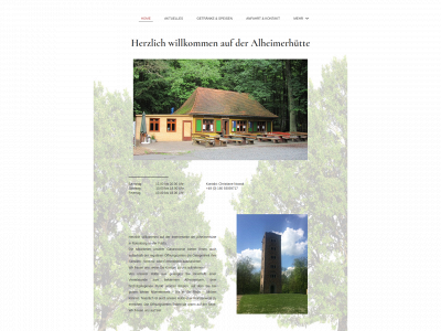 alheimerhuette.de snapshot