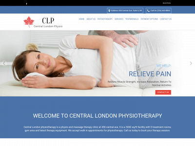 centrallondonphysio.ca snapshot