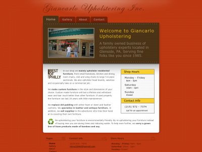 giancarloupholstery.com snapshot