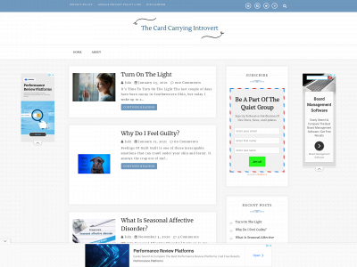 thecardcarryingintrovert.com snapshot