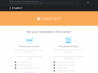 noxeria.fr snapshot