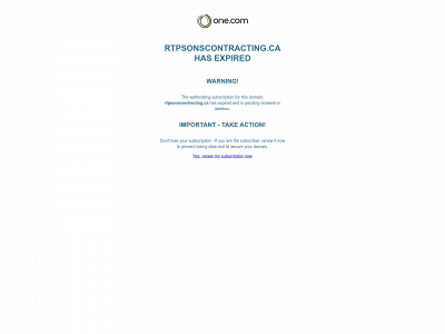 rtpsonscontracting.ca snapshot