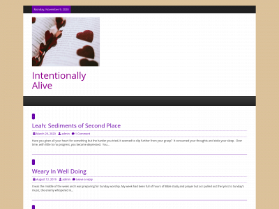 intentionallyalive.com snapshot