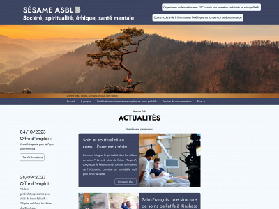 sesame-asbl.be snapshot