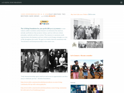 www.adkingfoundation.com snapshot