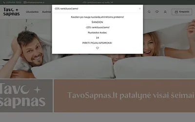 tavosapnas.lt snapshot