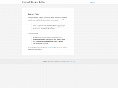 kimberlybeckerauthor.com snapshot