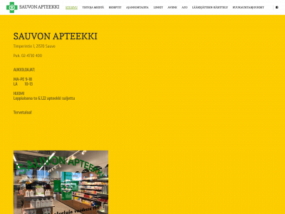 sauvonapteekki.fi snapshot