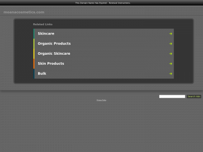 moanacosmetics.com snapshot