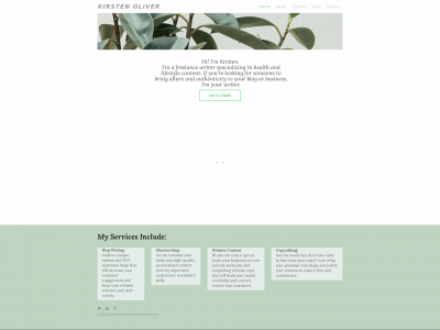 www.kirstenoliverwriter.com snapshot