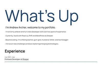archerwebsites.com snapshot