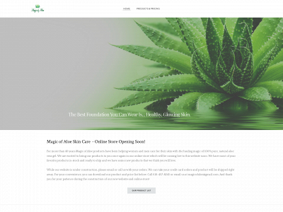 www.magicofaloe.com snapshot